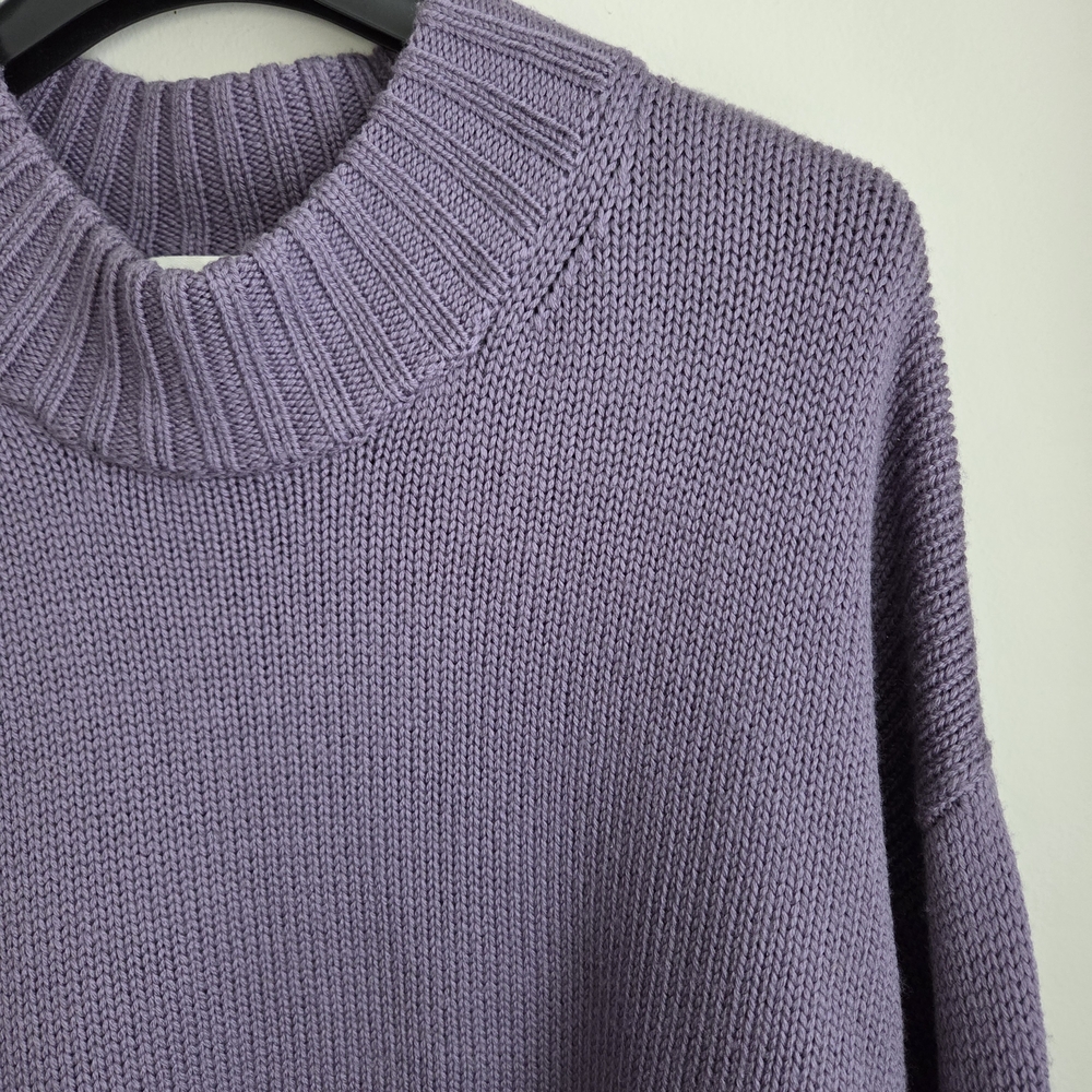 Wilfred 100% Merino Harper Soft Lilac Lavender Cropped Sweater EUC Sz 2X - Picture 3 of 13
